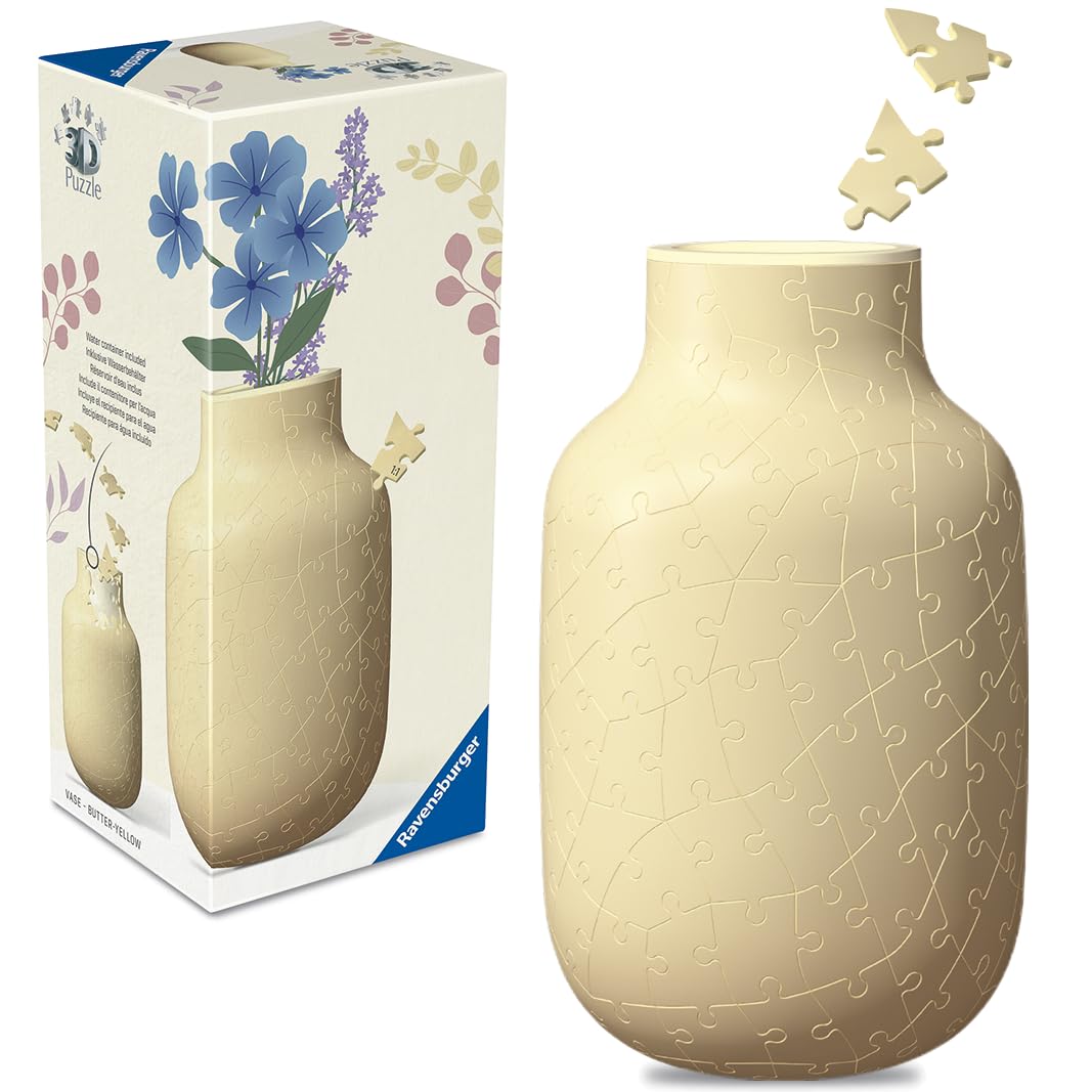 Ravensburger 162-Piece 3D Vase Puzzle - Decorative & Functional | Ages 10+ | 18.7 x 11.2cm