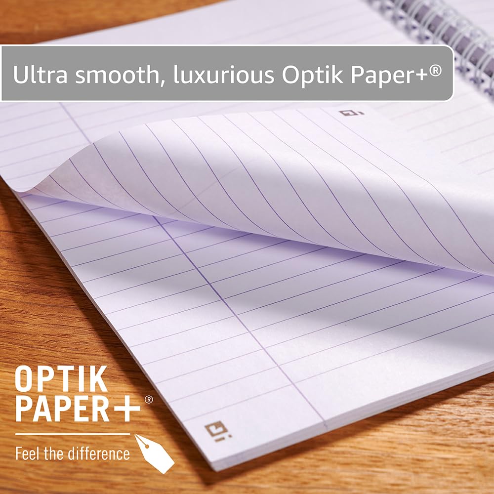 Oxford Campus A5 Wirebound Notebook - 140 Pages, 8mm Lined with Margin, Pastel Colors | PEFC Certified 3