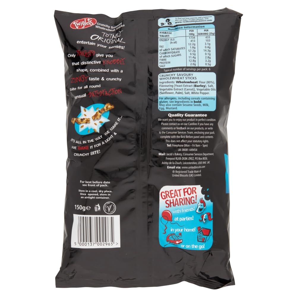 Jacob's Twiglets Original Gebackene Snacks 150g 3