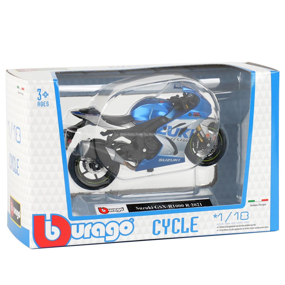 Bburago Suzuki GSX-R 1000 Die-Cast Model Motorcycle Replica | 22cm Long | Red 7