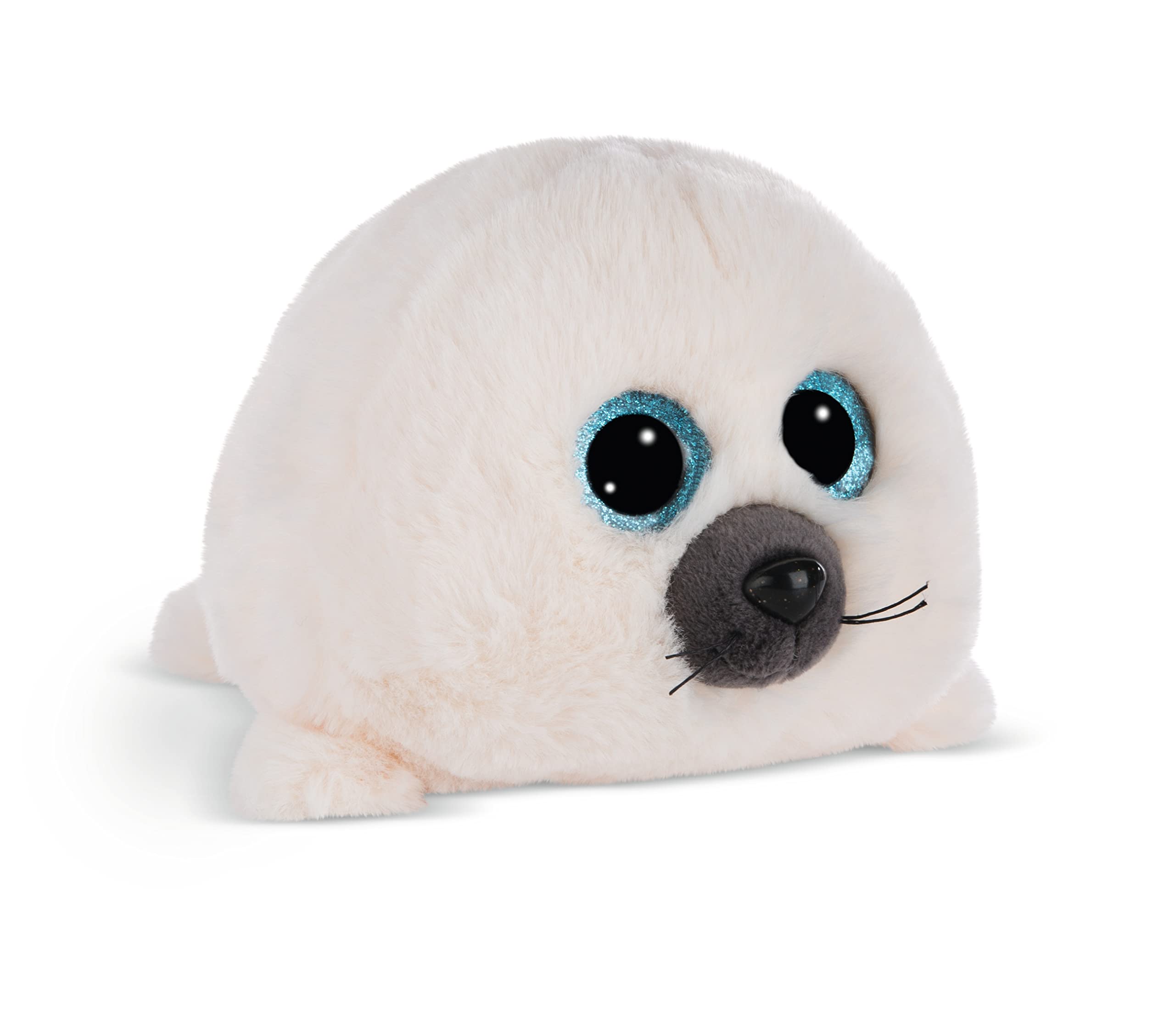 Nici GLUBSCHIS Seal Boubelle Stuffed Animal - 15 cm White Dangling | RPET Material