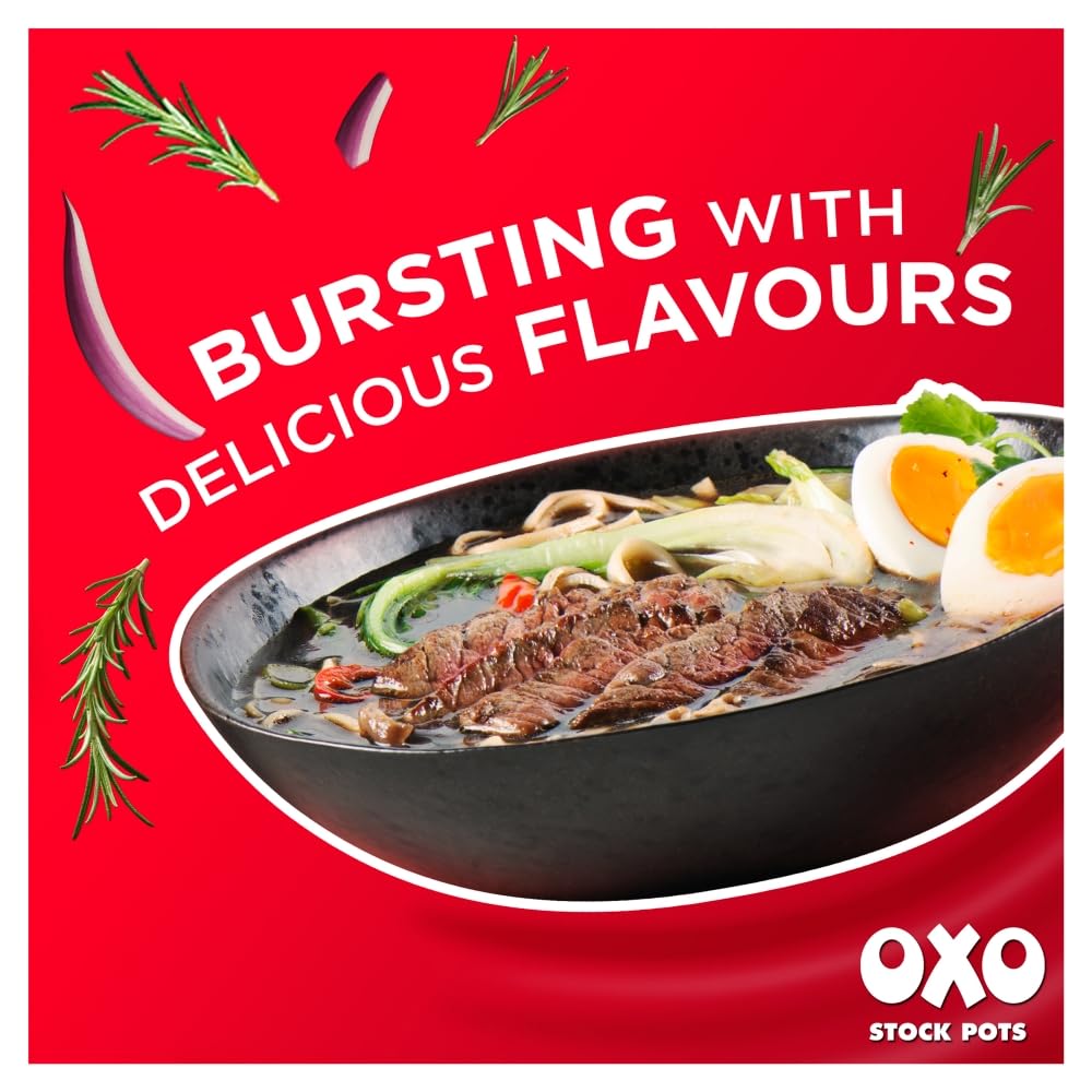 OXO Beef Stock Pots - Original Recipe, Rich & Flavourful | 40 Pots (10 Packs) | 800g Total 7