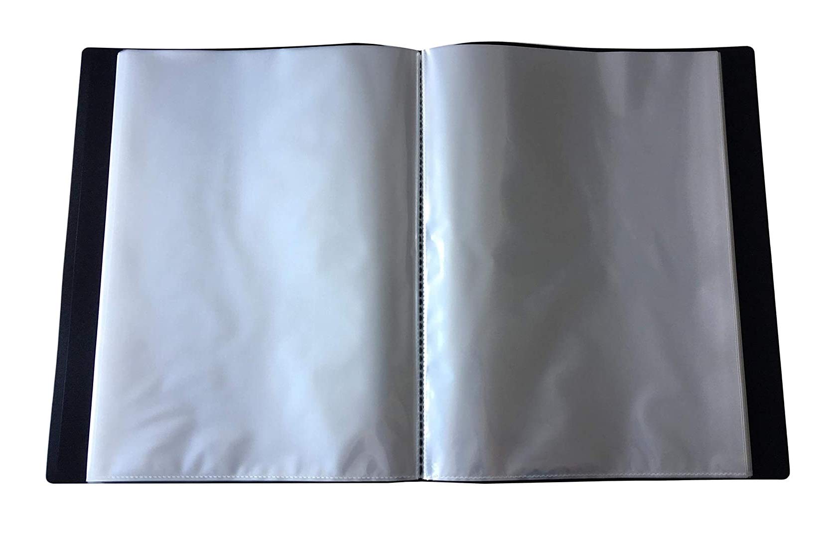 Habercrafts A4 Display Book Folder - 20 Pockets (40 Views) | Pack of 3 | Black 6
