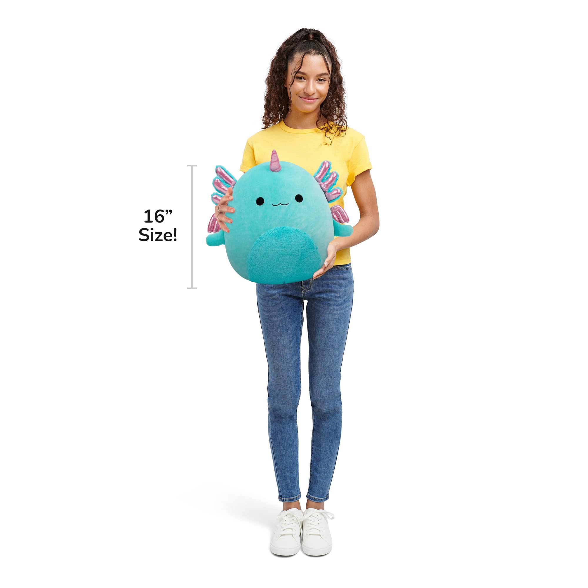 Squishmallows Bellamy the Teal Axolotl Alicorn Soft Doll | 14-Inch | Classic Edition 6