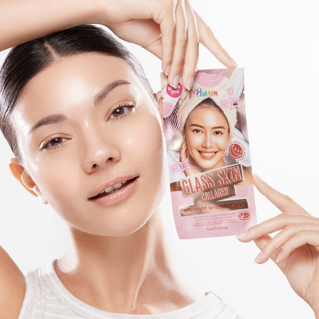 7th Heaven Glass Skin Collagen Wrapping Mask - Hyaluronic Acid & Vegan Collagen | 15 ml