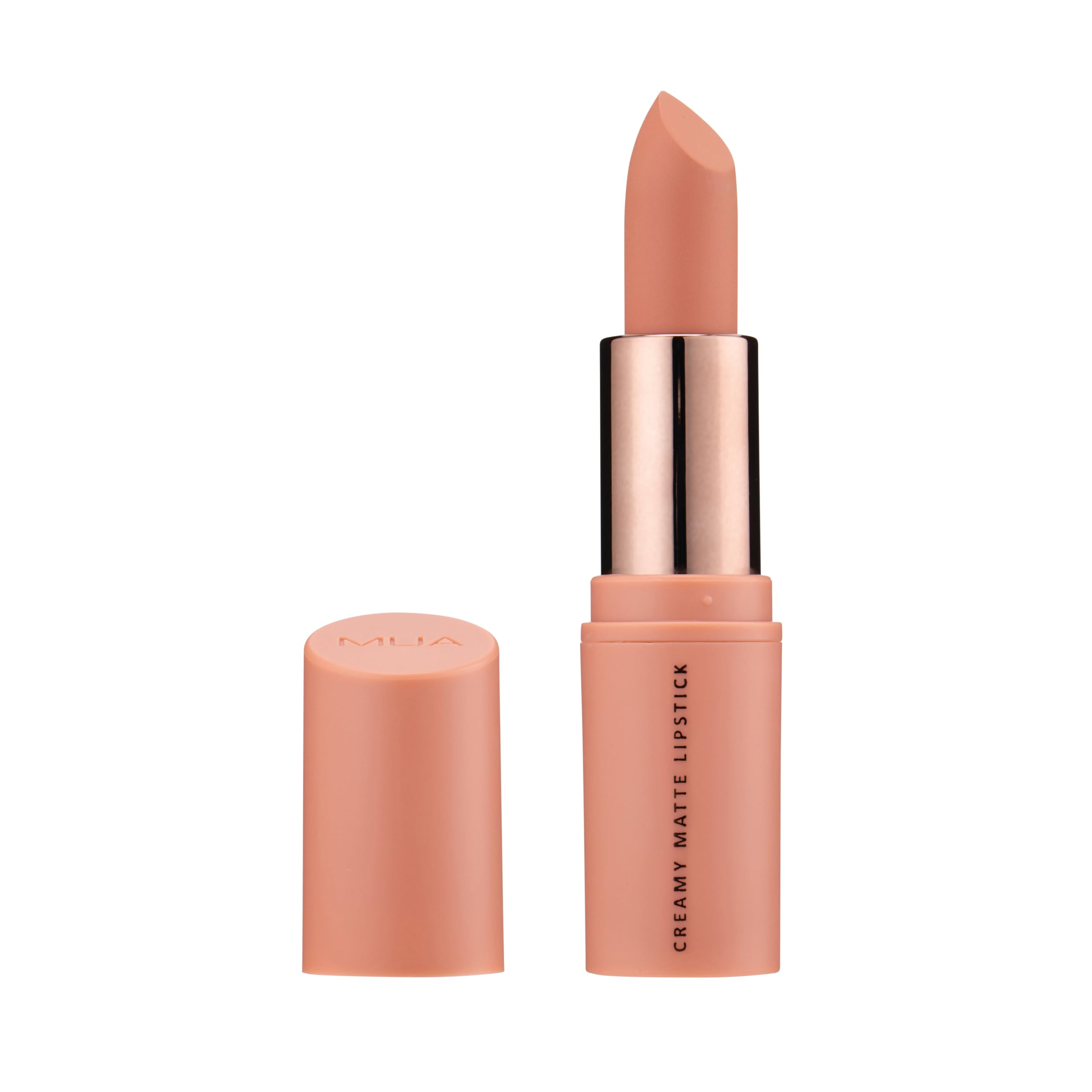 MUA Makeup Academy Creamy Matte Lipstick - Super Nude | Highly Pigmented, Vegan & Cruelty Free, 3.2g 1