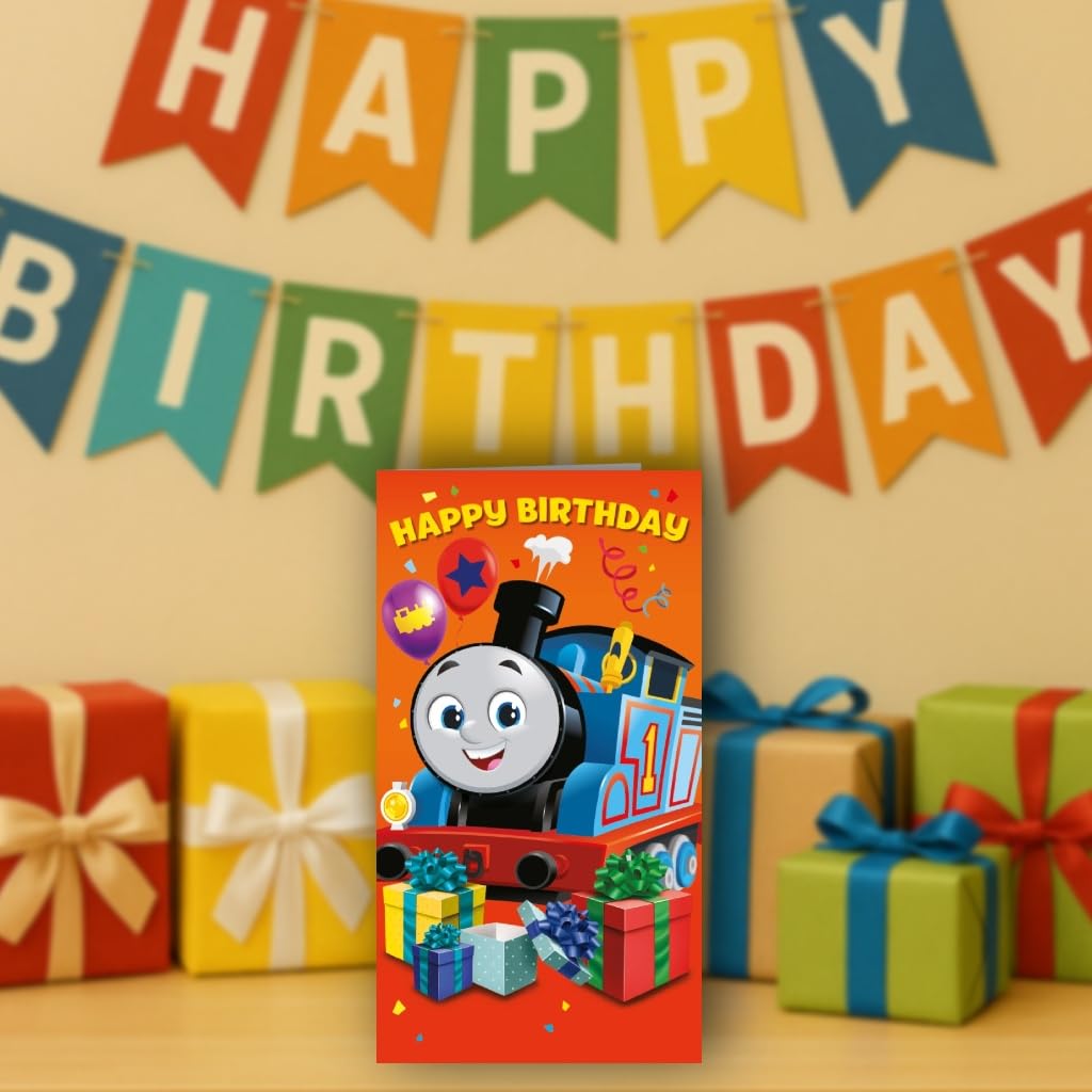 Danilo Promotions LTD Thomas & Friends Birthday Card for Boys/Unisex-Kids | Standard Size | 50% Recycled Content 4