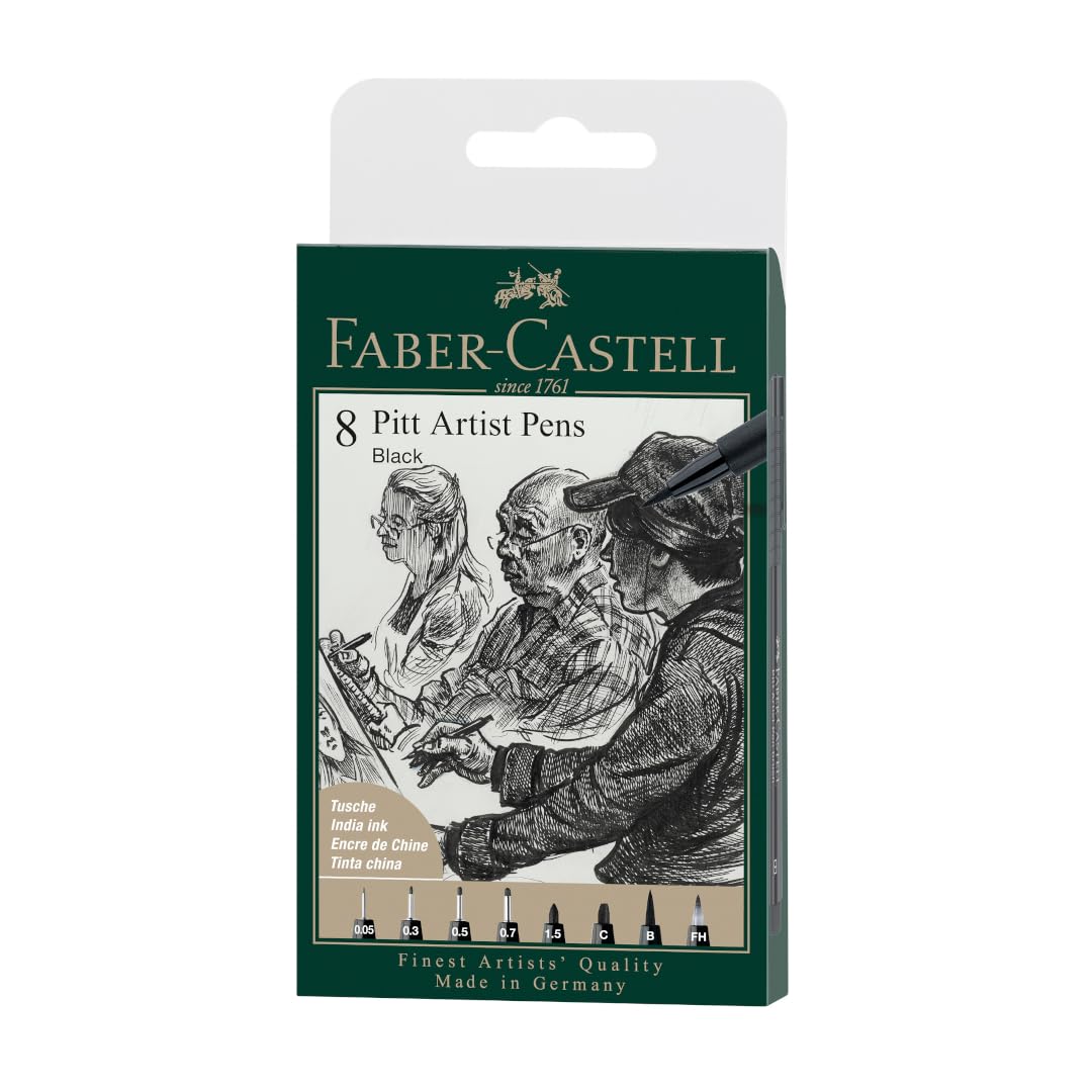 Faber-Castell Pitt Artist Pen - Brush Tip, 0.7mm Line, Waterproof Ink | Black 1
