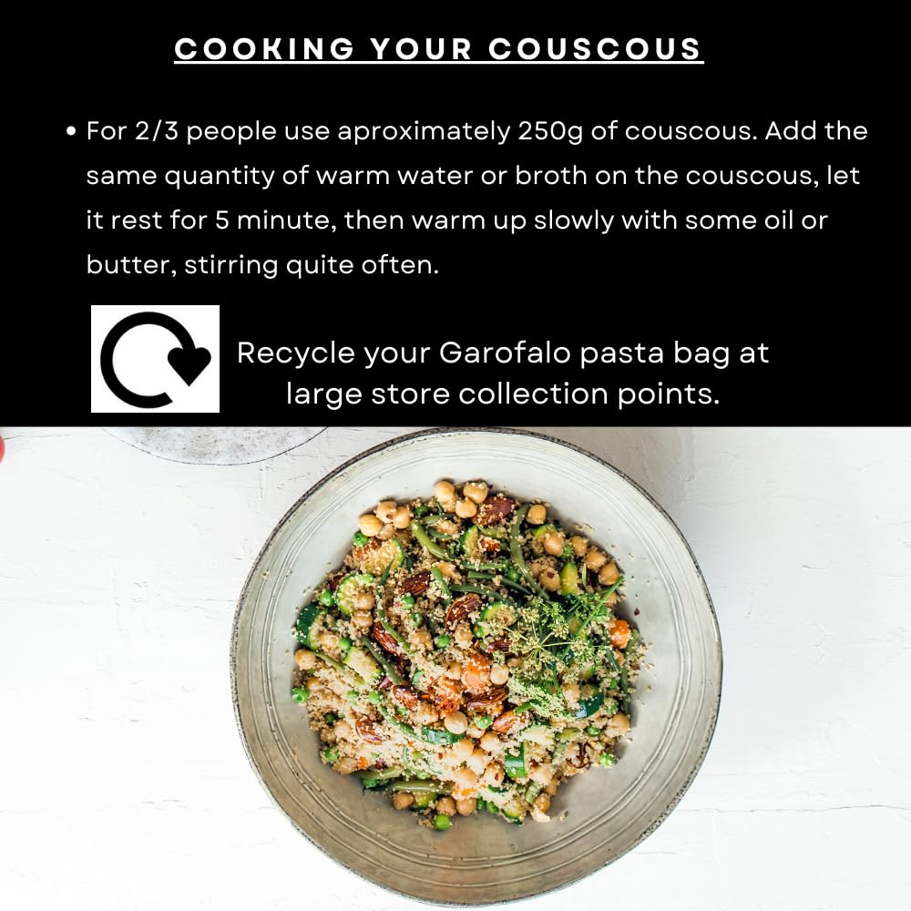 Garofalo Medium Couscous Pasta, 1 kg - 100% Hartweizengrieß 3