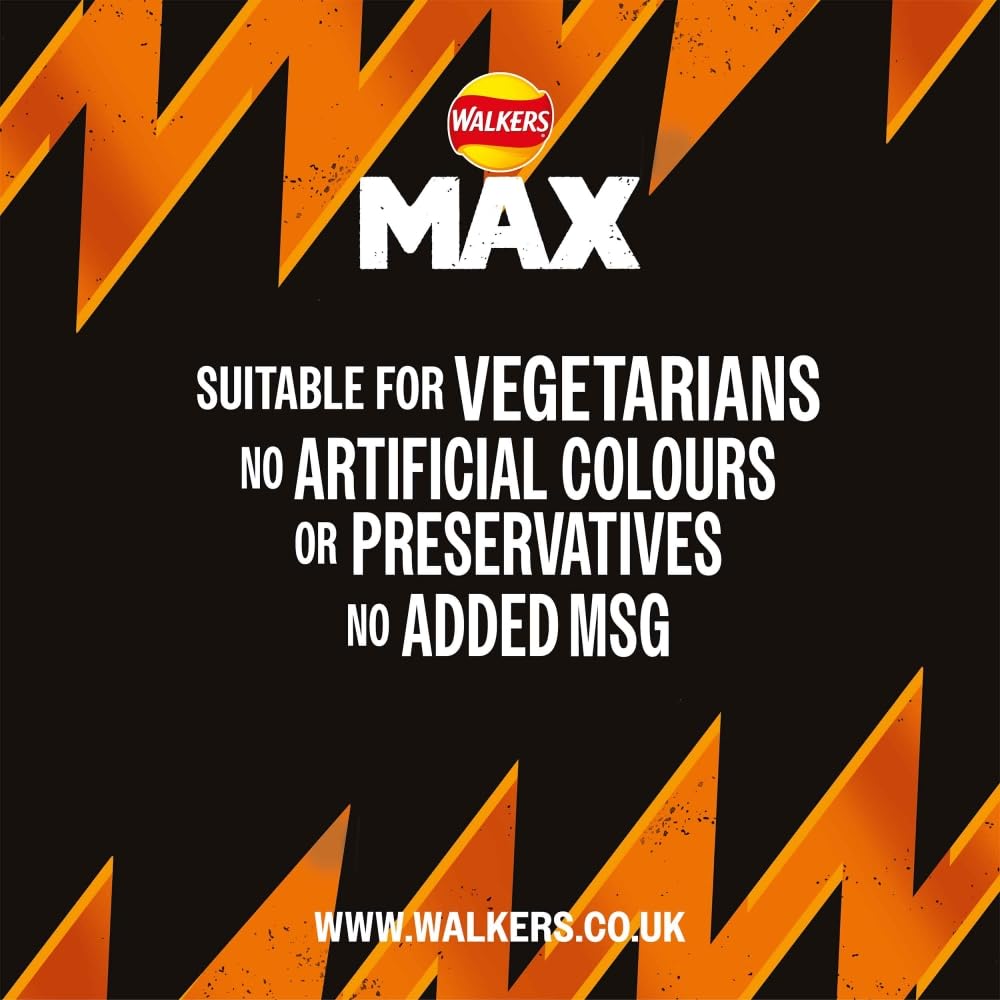Walkers Max Punchy Paprika Sharing Chips 140g 5