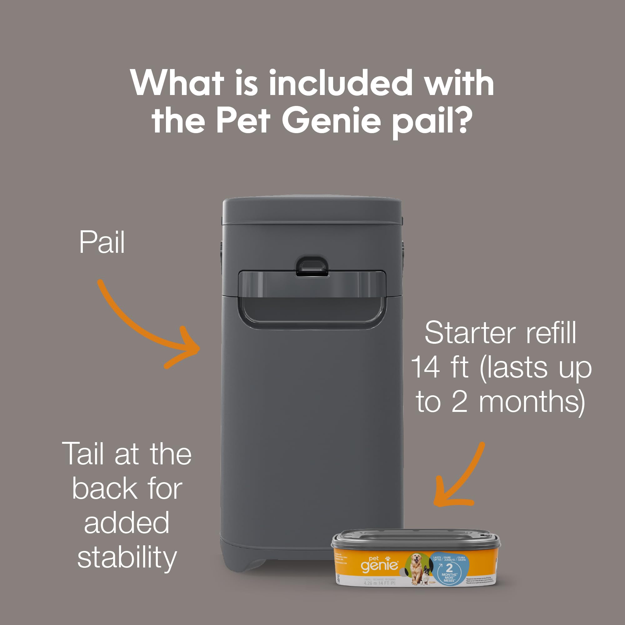 Pet Genie Dog Waste Disposal System - Medium Size | Grey Plastic | Indoor/Outdoor Use 7