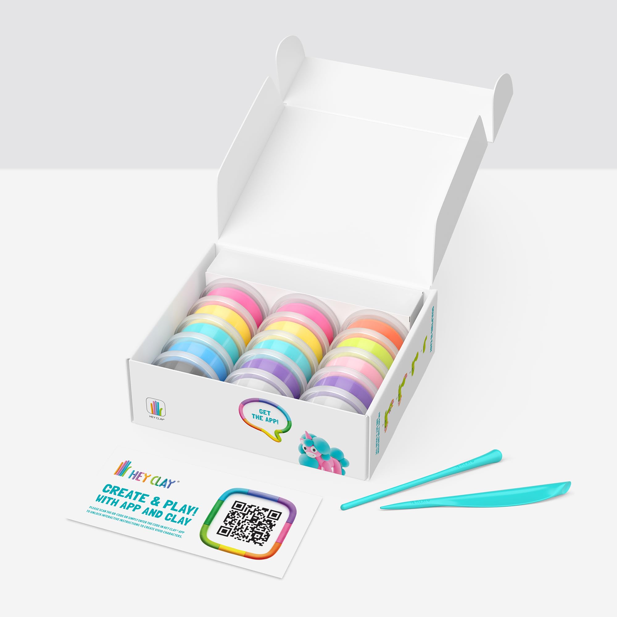 HEY CLAY Rainbow Unicorns Set - Air-Dry Clay Kit for Kids Ages 3+ 11