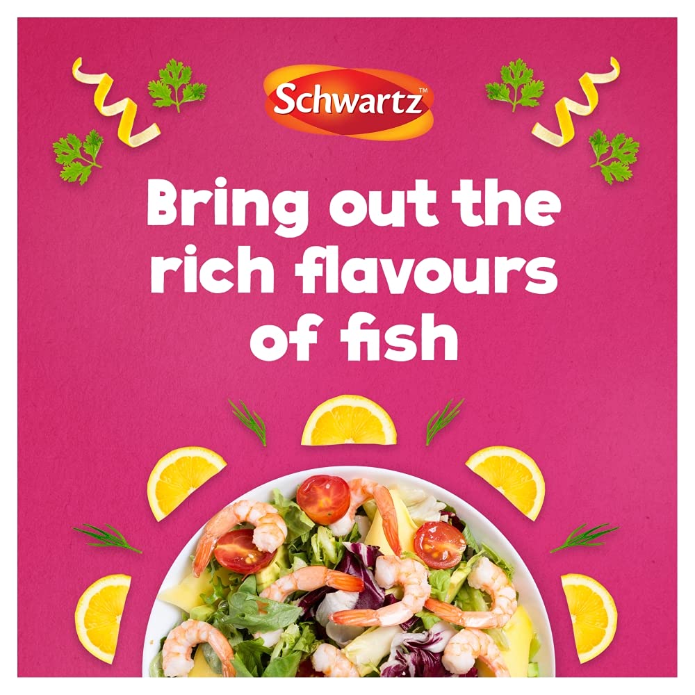 Schwartz Lemon & Dill Fish Seasoning - Expertly Blended with Lemon, Dill & Parsley | 55g Jar (Pack of 6) 3