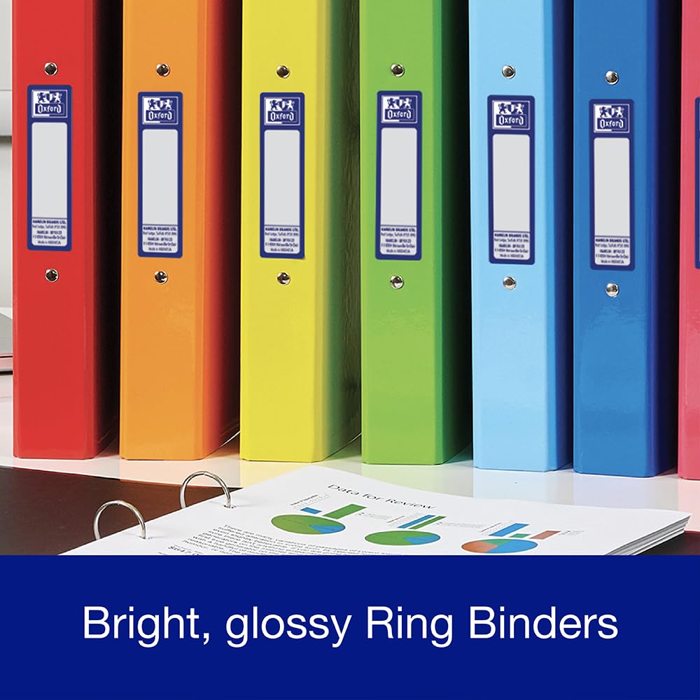 Oxford Premium A4 Ring Binder, Light Green Single Folder, 25mm Capacity, La 6