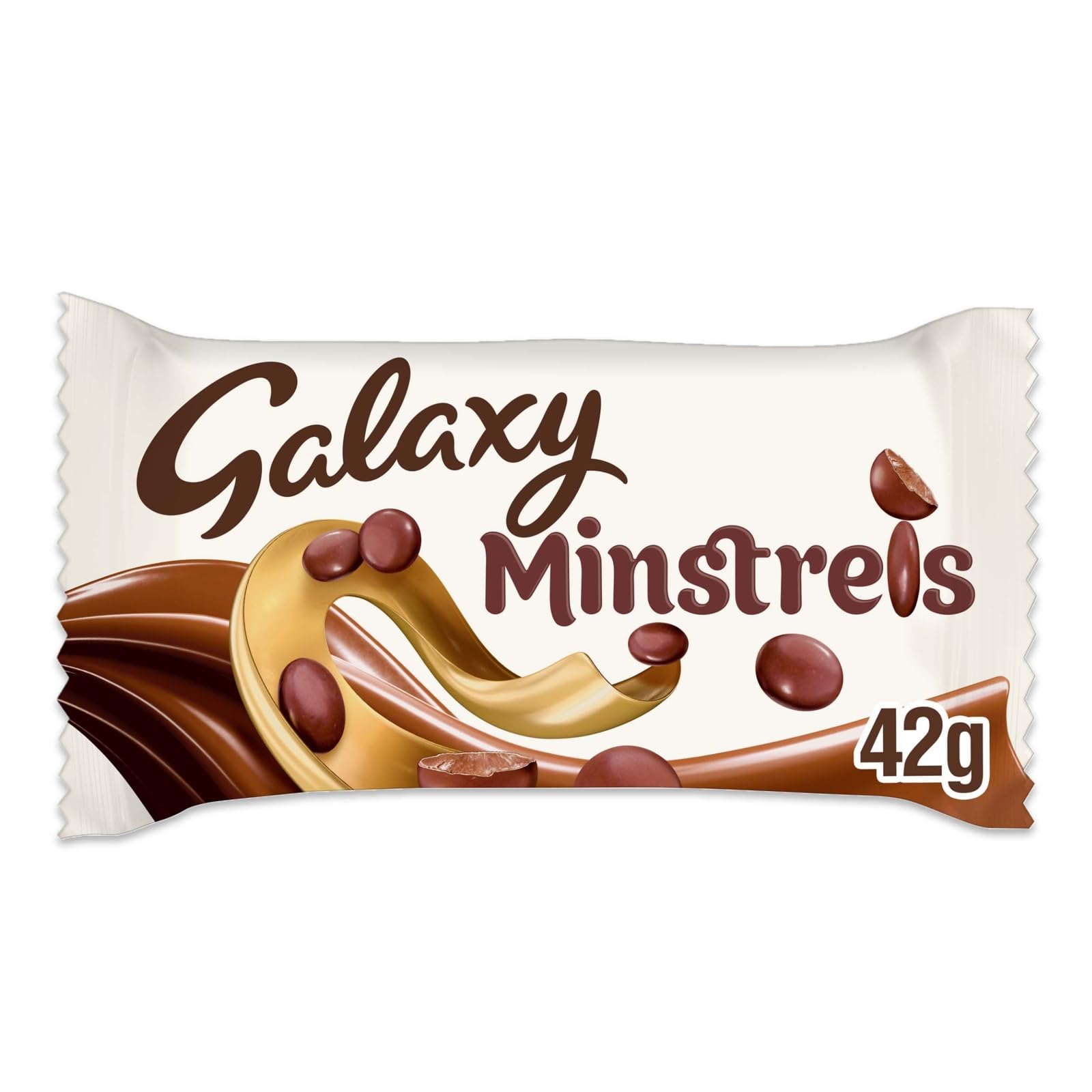 Galaxy Minstrels Milchschokolade, Großpackung – 40 Beutel à 42 g, zarte Schokolade mit knuspriger Zuckerhülle 4