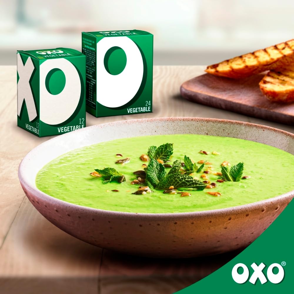 OXO Vegetable Stock Cubes - Full-Flavour, Plant-Based & Vegan | 24 Pack | 142g 6