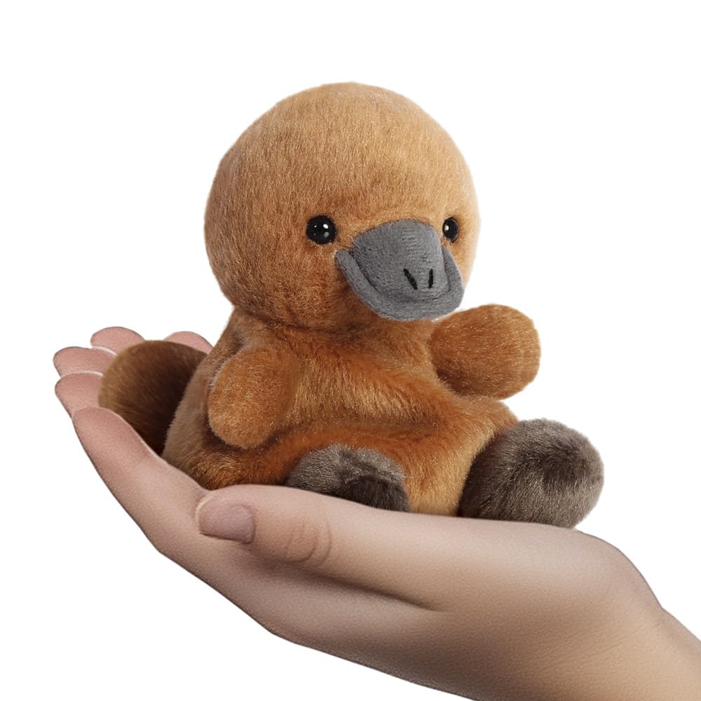 AURORA Palm Pals Patty Platypus Soft Toy | 13cm | Suitable from Birth | Brown