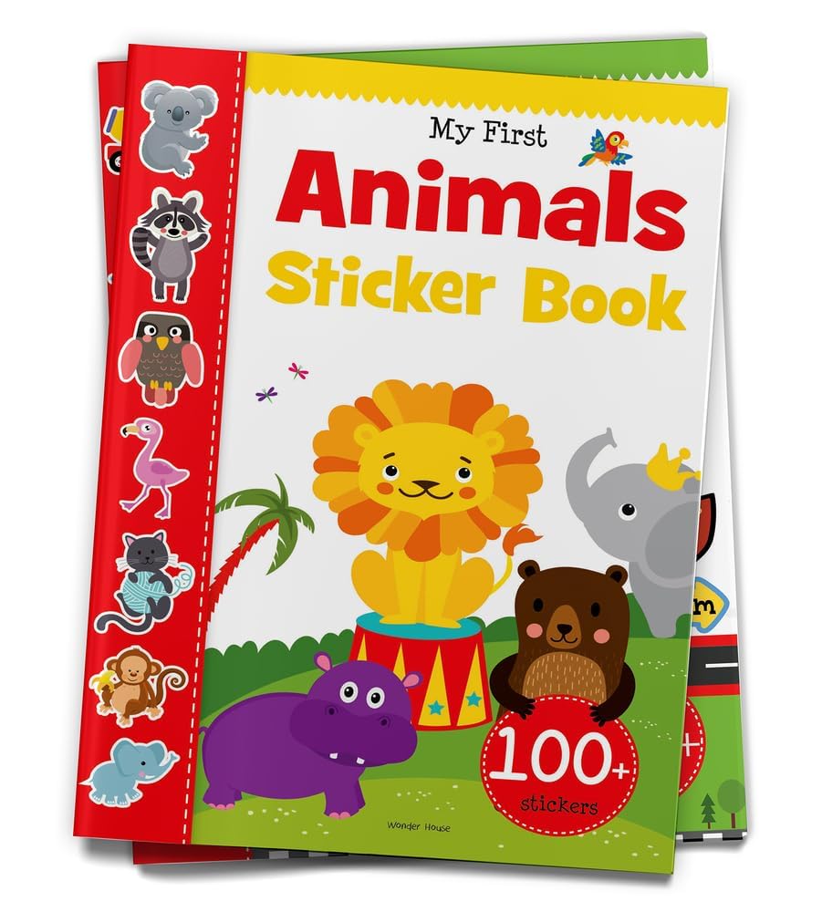 Wonder House My First Animal Sticker Book - 100+ Colorful Stickers | Hardcover | Ages 0-3 4