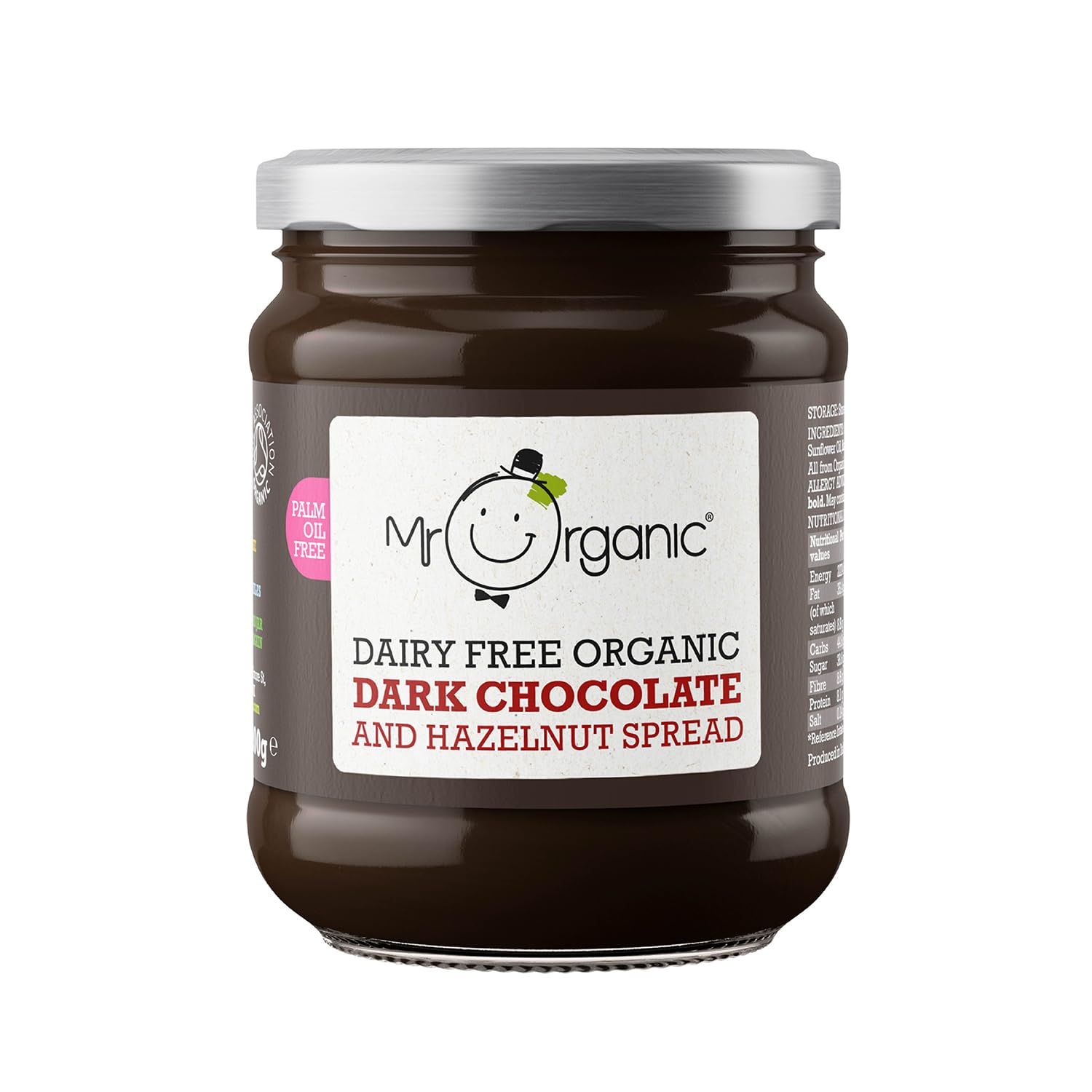 Mr Organic Dark Chocolate & Hazelnut Spread - Organic | 200g Jar | Creamy Form