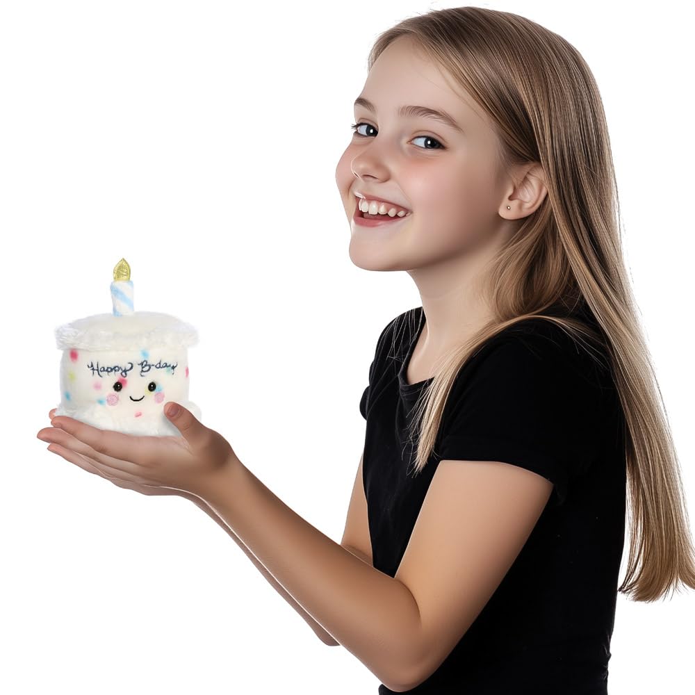 AURORA Palm Pals Happy Birthday Cake Soft Toy | Collectible Plush | Suitable from Birth | 6.3 Inches 3
