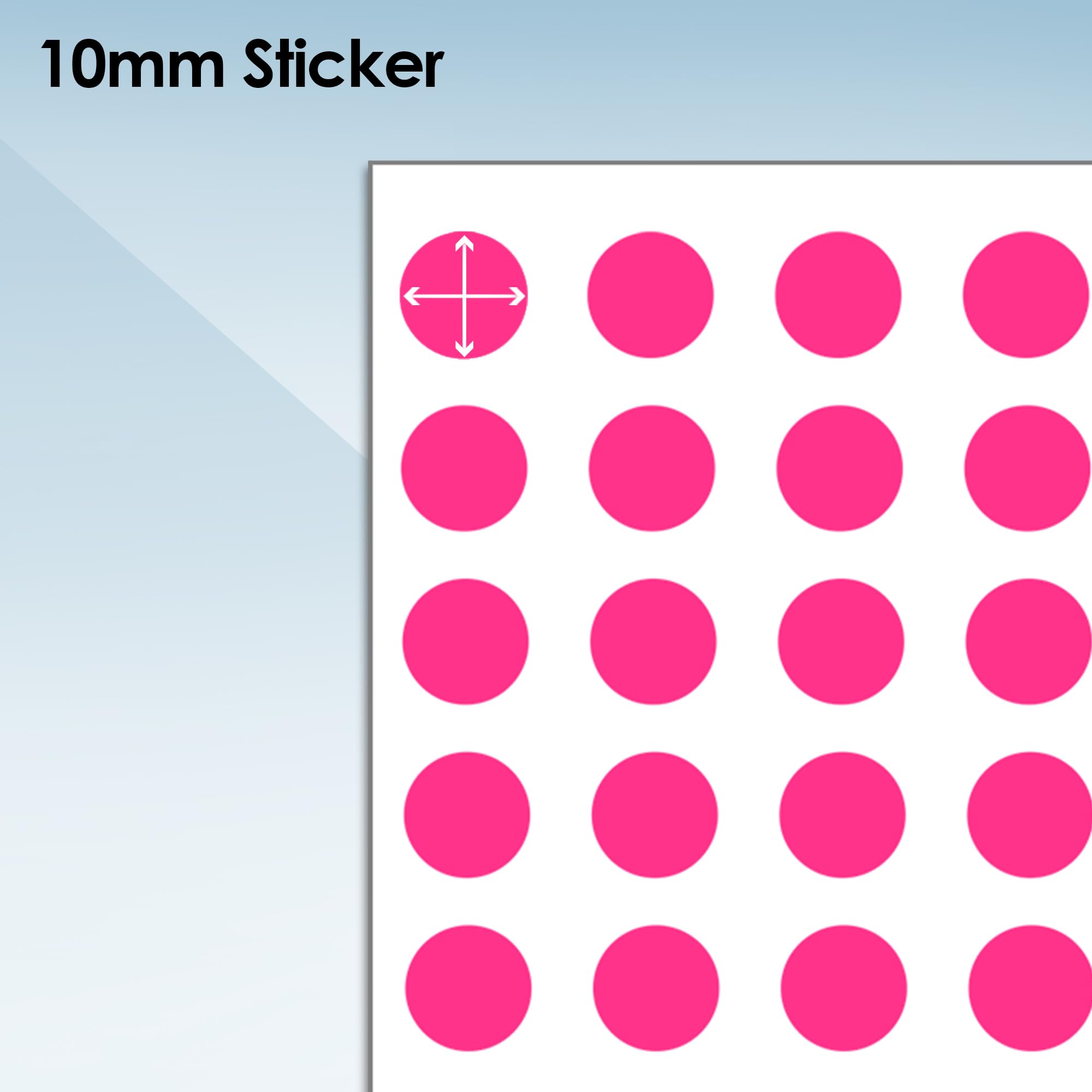 iSOUL Colour-coding Labels - 3000 Pack Round Dot Stickers | 10 Assorted Colours | 10mm 5