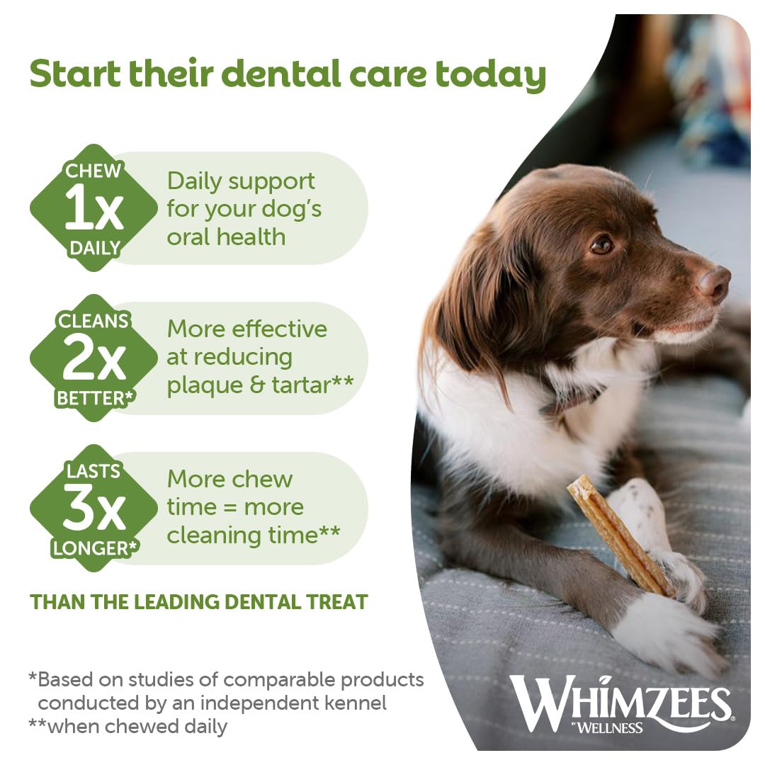 WHIMZEES Natural Dental Dog Chews - X Small Stix, 56 Pieces, Low Calorie, Grain-Free 6