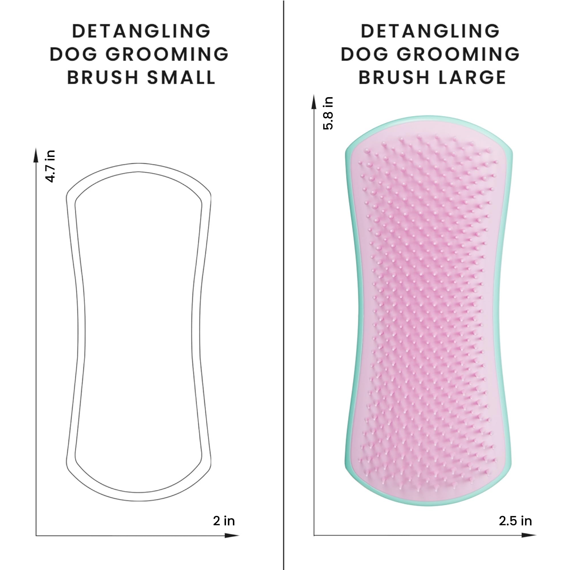 Tangle Teezer Pet Teezer De-Shedding Grooming Brush - Large, Mint & Pink | Dual-Tier Technology 6
