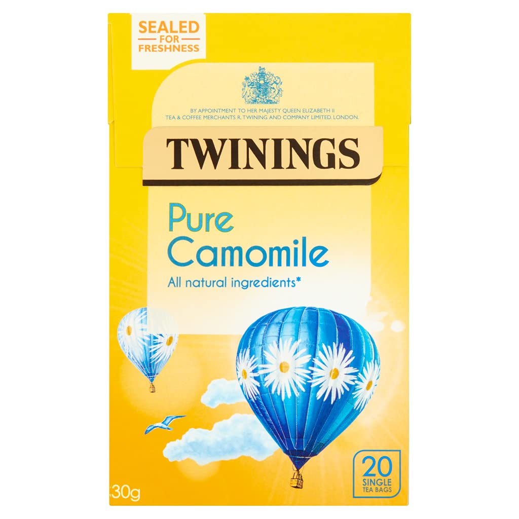 Twinings Pure Camomile Flavoured Tea - 20 Biodegradable Teabags | Caffeine & Sugar Free