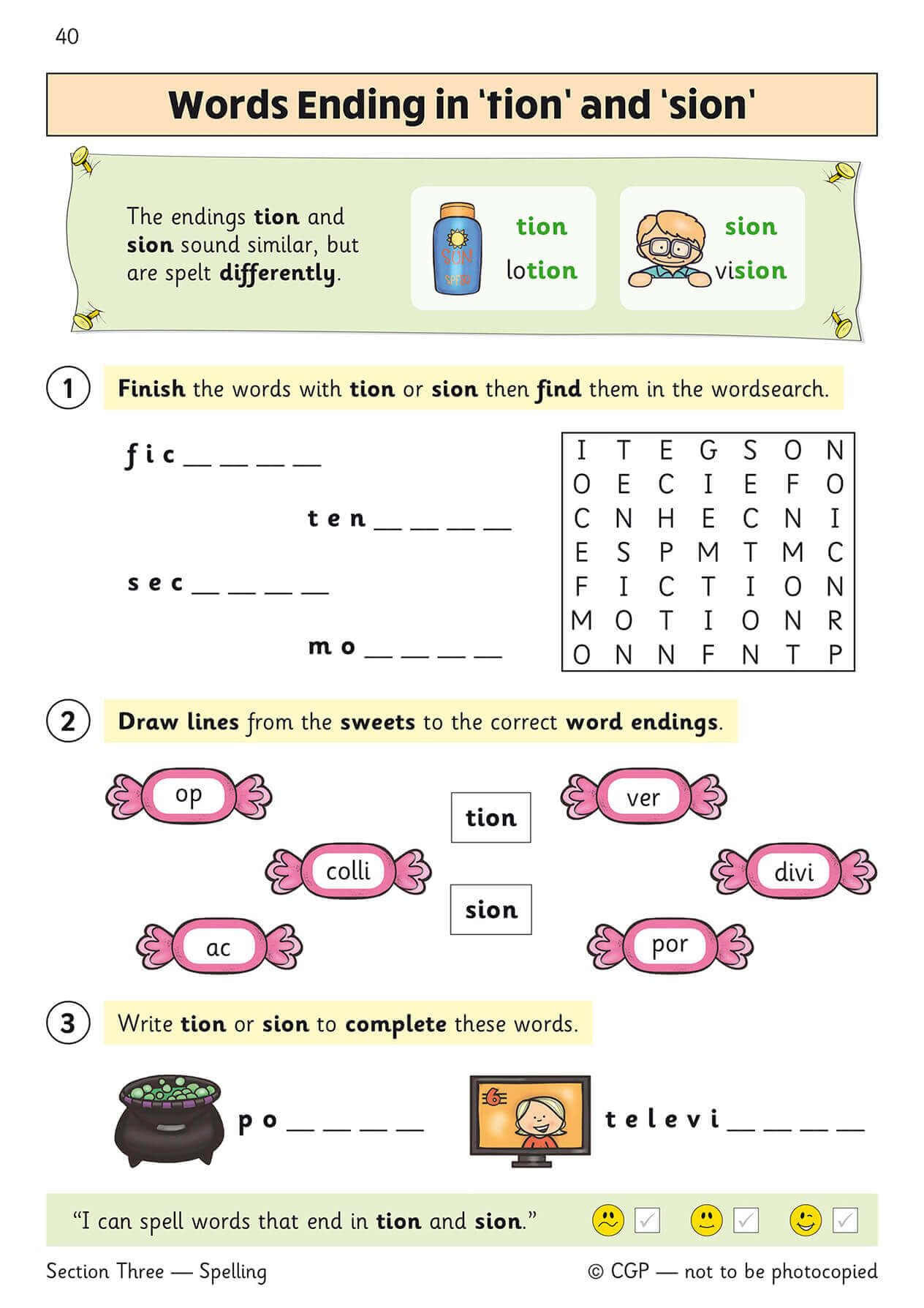 CGP KS1 English Targeted Question Book - Grammar, Punctuation & Spelling for Year 2 | Paperback | 64 Pages 4