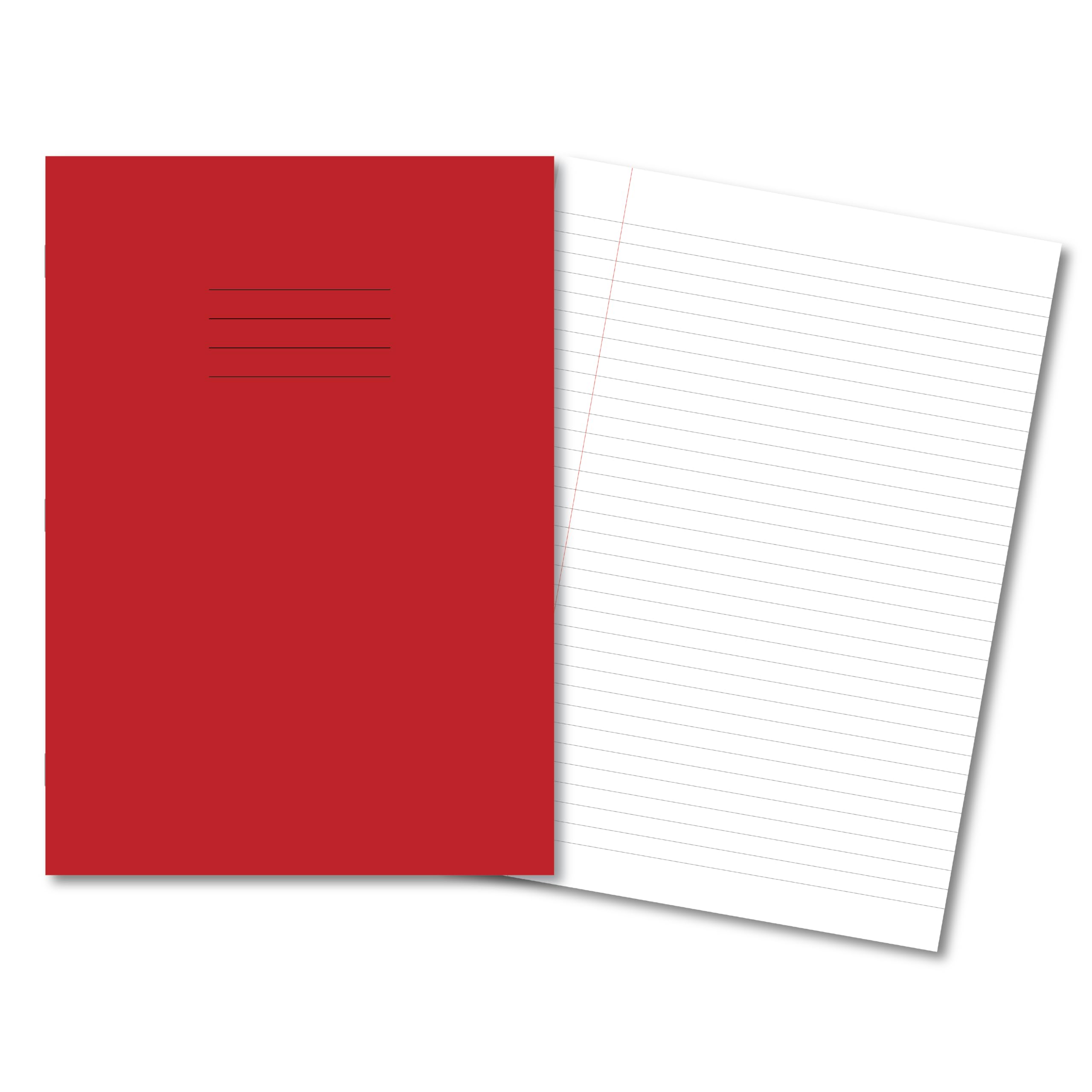 Hamelin A4 Exercise Book - 8mm Ruled & Margin, 48 Pages, Red Cover | Pack of 10 3