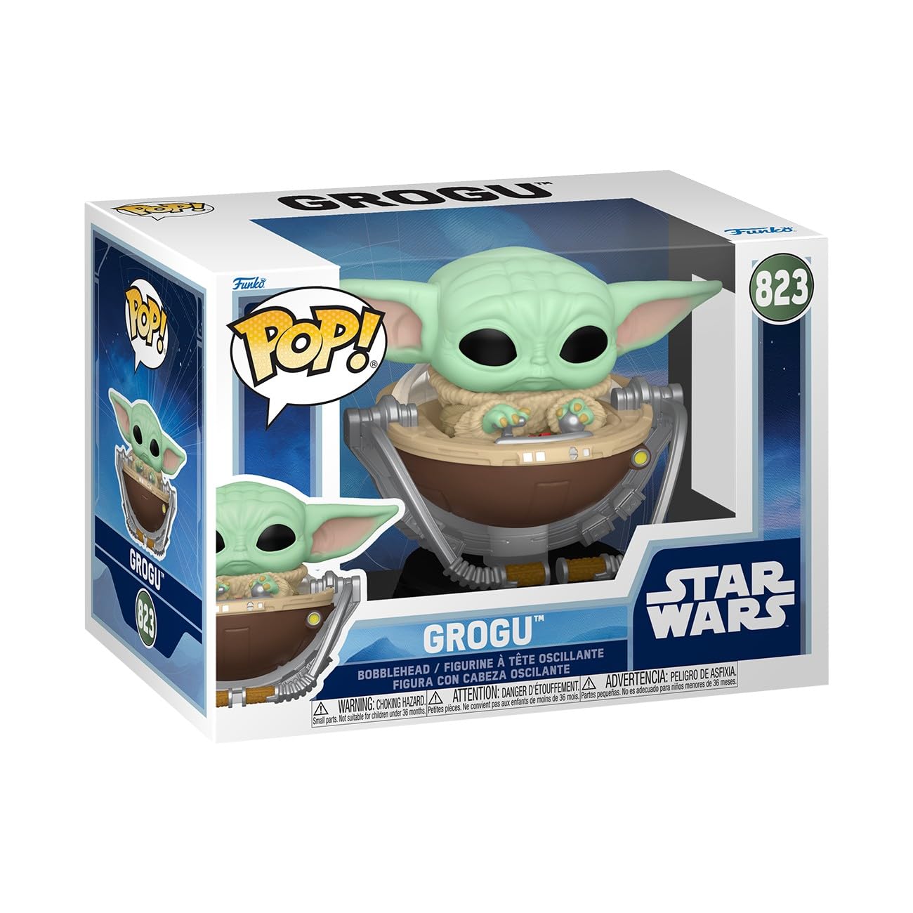 Funko POP! Star Wars: The Mandalorian and Grogu - Grogu in Pram Vinyl Figure | 3.75 in