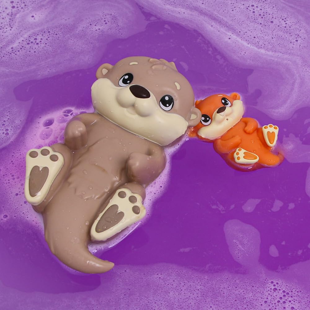 ZIMPLI Baff Buddies Mama & Baby Otter Floating Bath Toy - Lavender Scented Bath Bombs | 3 Bath Bombs | Unisex Children 6