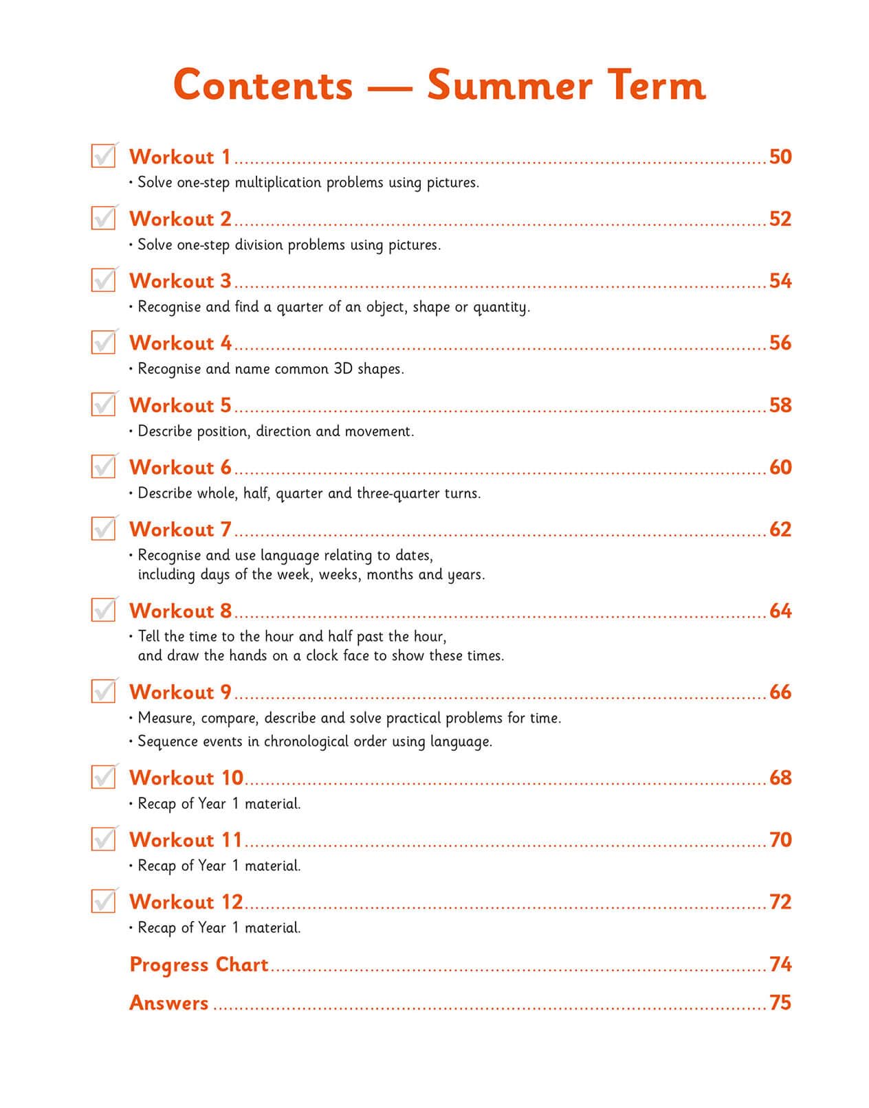 CGP KS1 Maths 10-Minute Weekly Workouts - Year 1 Study Aid | Paperback | Ages 5-6 4