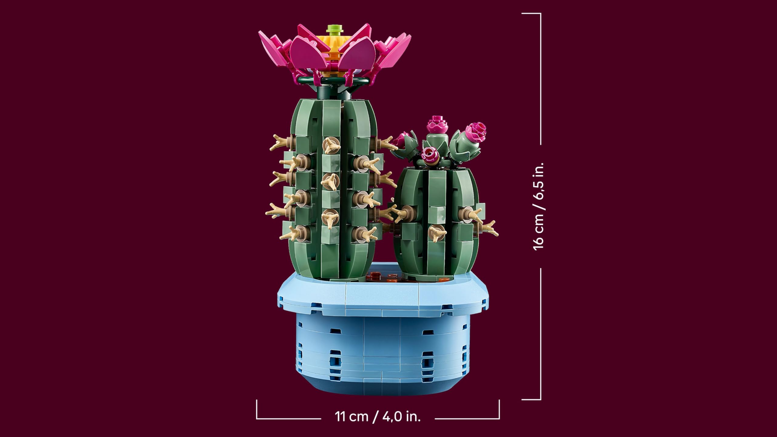 LEGO Botanicals Flowering Cactus Building Set 11509 | 2 Artificial Plants | Ages 9+ 8