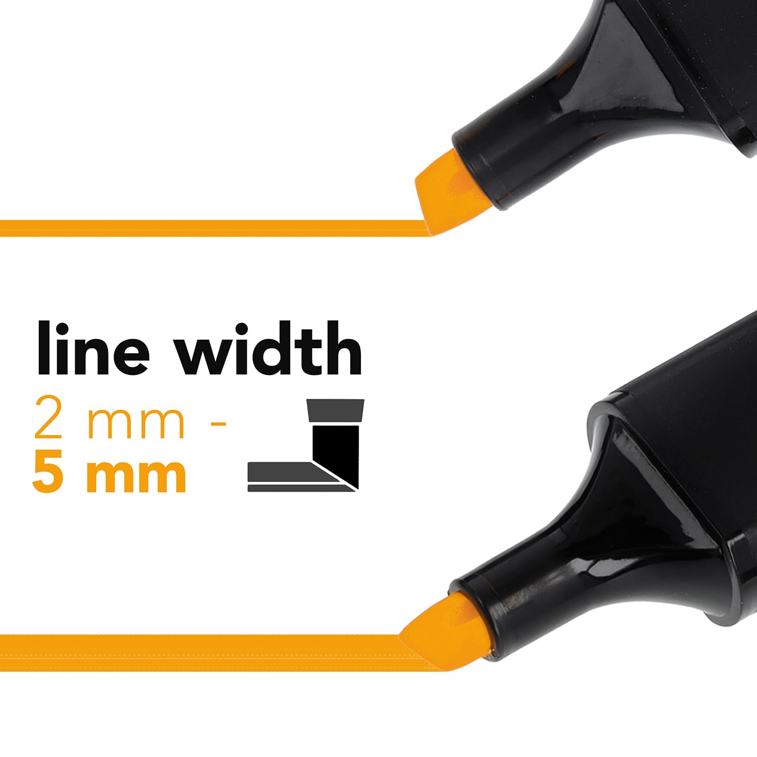 Westcott Highlighter Markers - 8-Piece Bright Color Set | Chisel Tip 2-5mm | Quick-Drying Ink 3