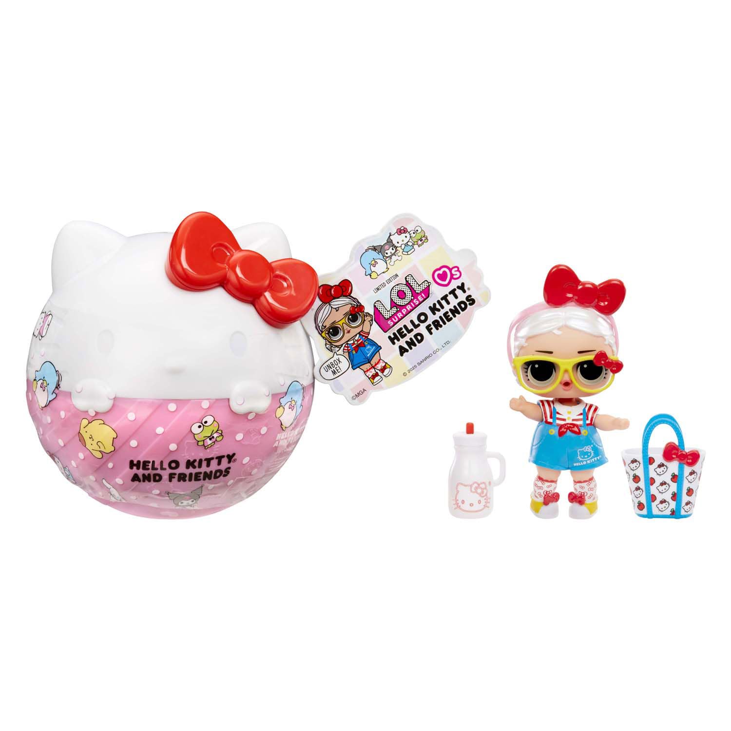 L.O.L. Surprise! Loves Hello Kitty and Friends Tots Doll - Limited Edition 4 Inch Figure | 7 Surprises