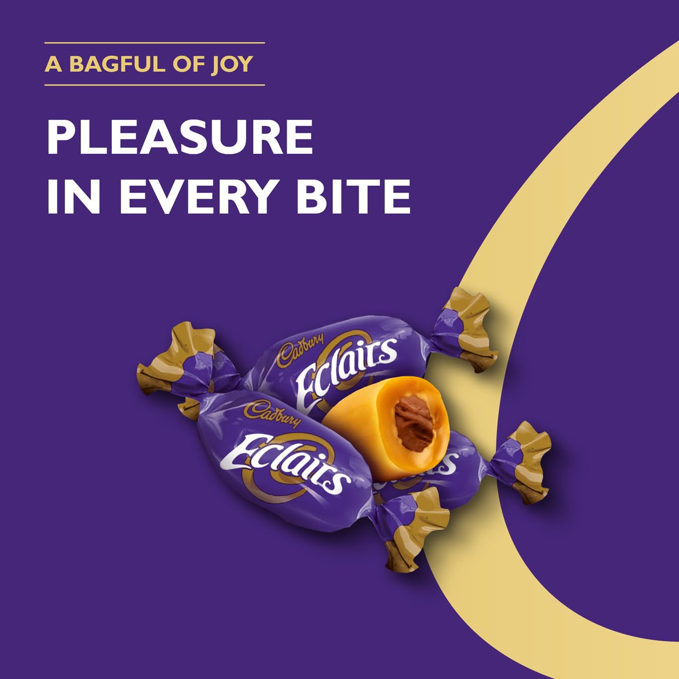 Cadbury Eclairs Chocolate Bag - Chewy Caramel with Milk Chocolate Centres | 350g 3