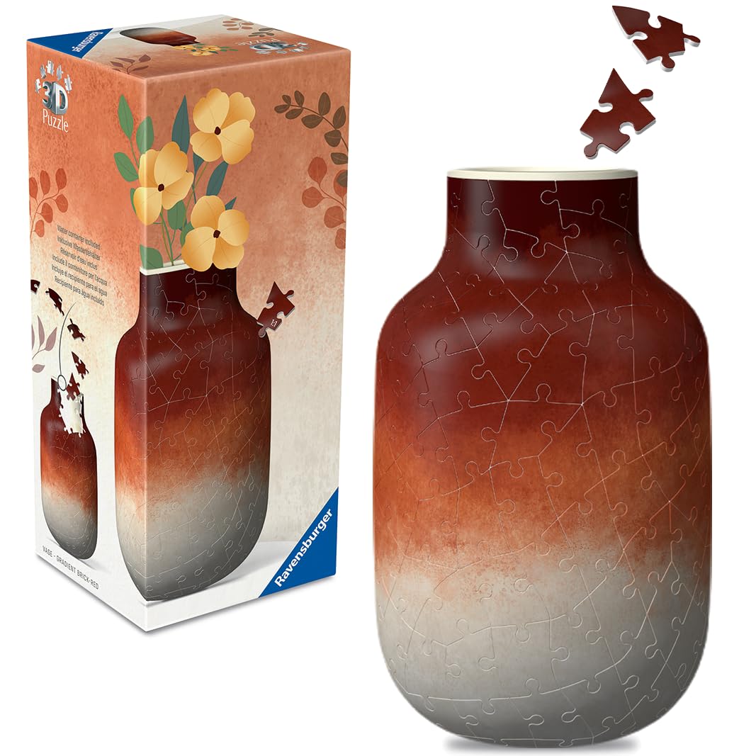 Ravensburger 162-Piece 3D Puzzle Vase - Decorative & Functional | Plastic | Ages 10+