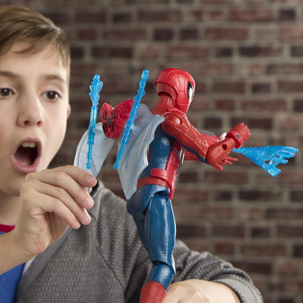Marvel Spider-Man Titan Series Ultimate Web Gear Action Figure - 29.2cm Tall, 12 Accessories, Ages 4+ 9
