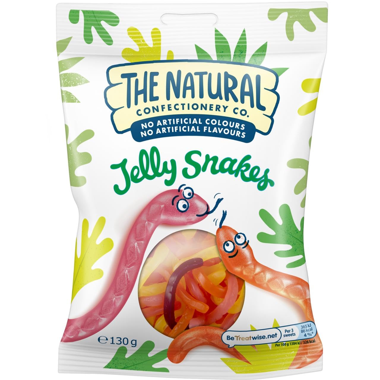 The Natural Confectionery Co. Jelly Snakes - Tangy Fruit Flavours | 10 x 130g Bags 4