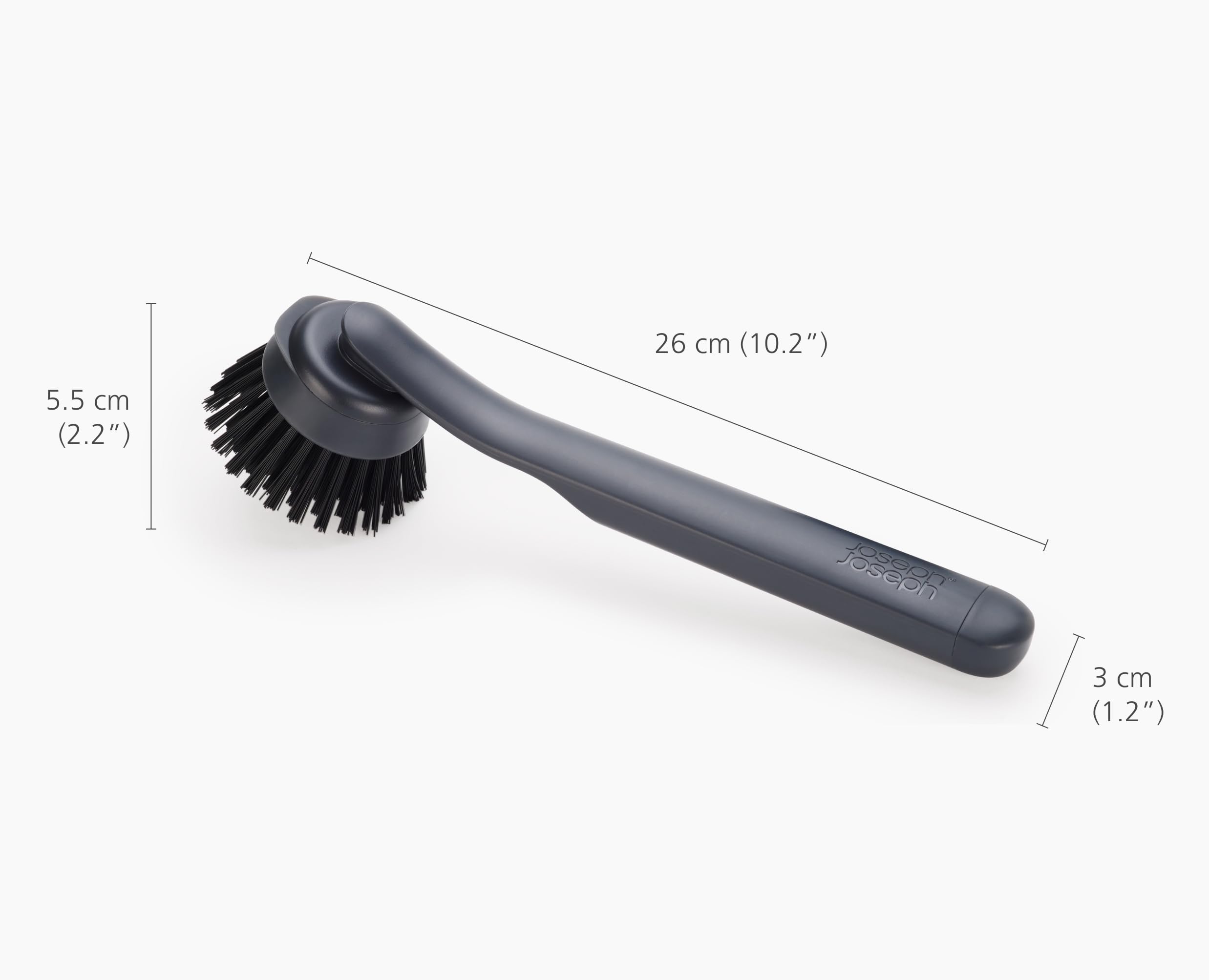 Joseph Joseph SinkTech Dish Brush with Replacement Head - Durable Bristles, Integrated Pan Scraper | Graphite 4