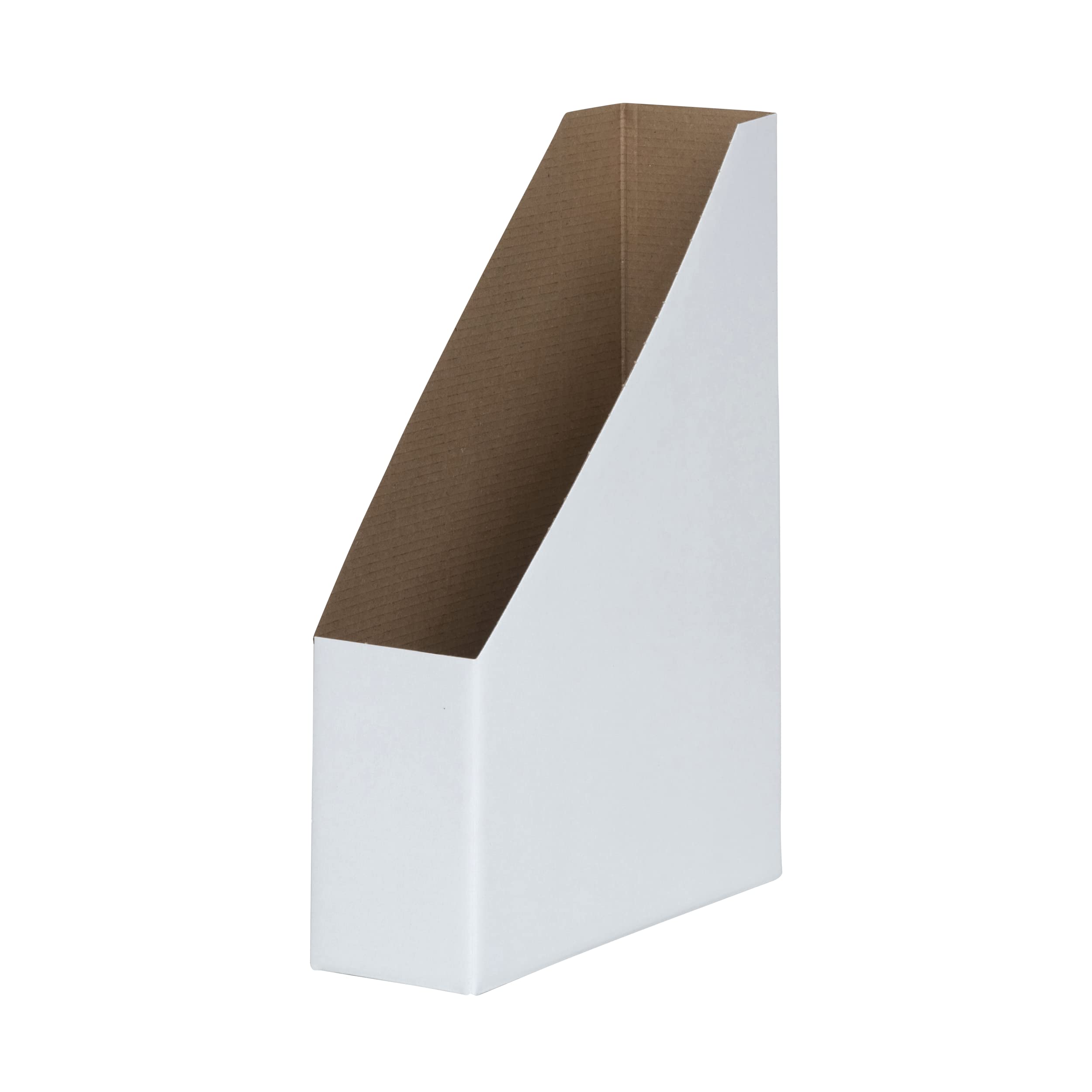 LANDRE Magazine File Set - Pack of 5 Lightweight White Cardboard Organisers for A4 Documents 3