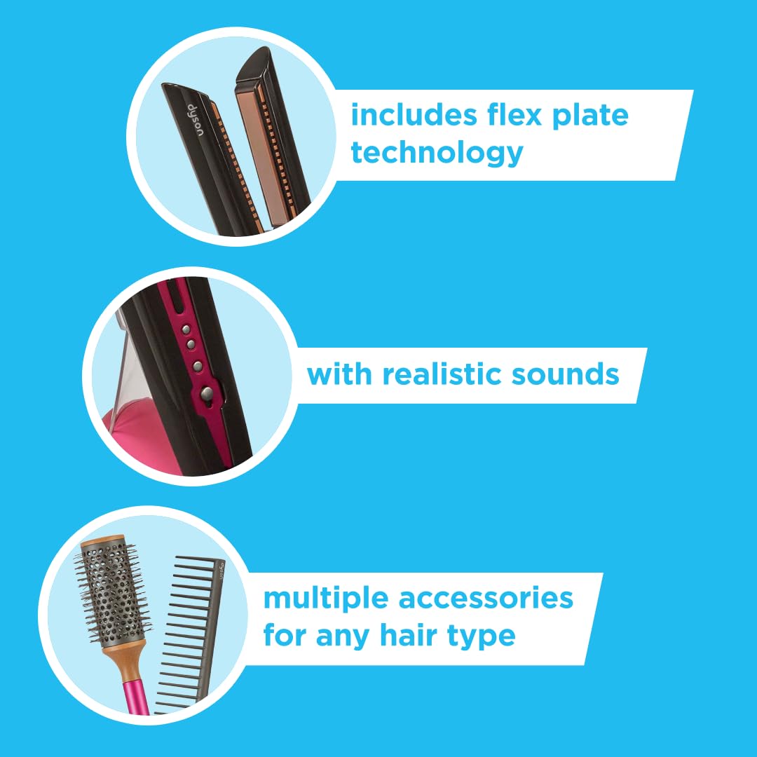 Casdon Dyson Corrale Styling Set - Toy Straighteners for Children Aged 3+ | Realistic Lights & Sounds 5