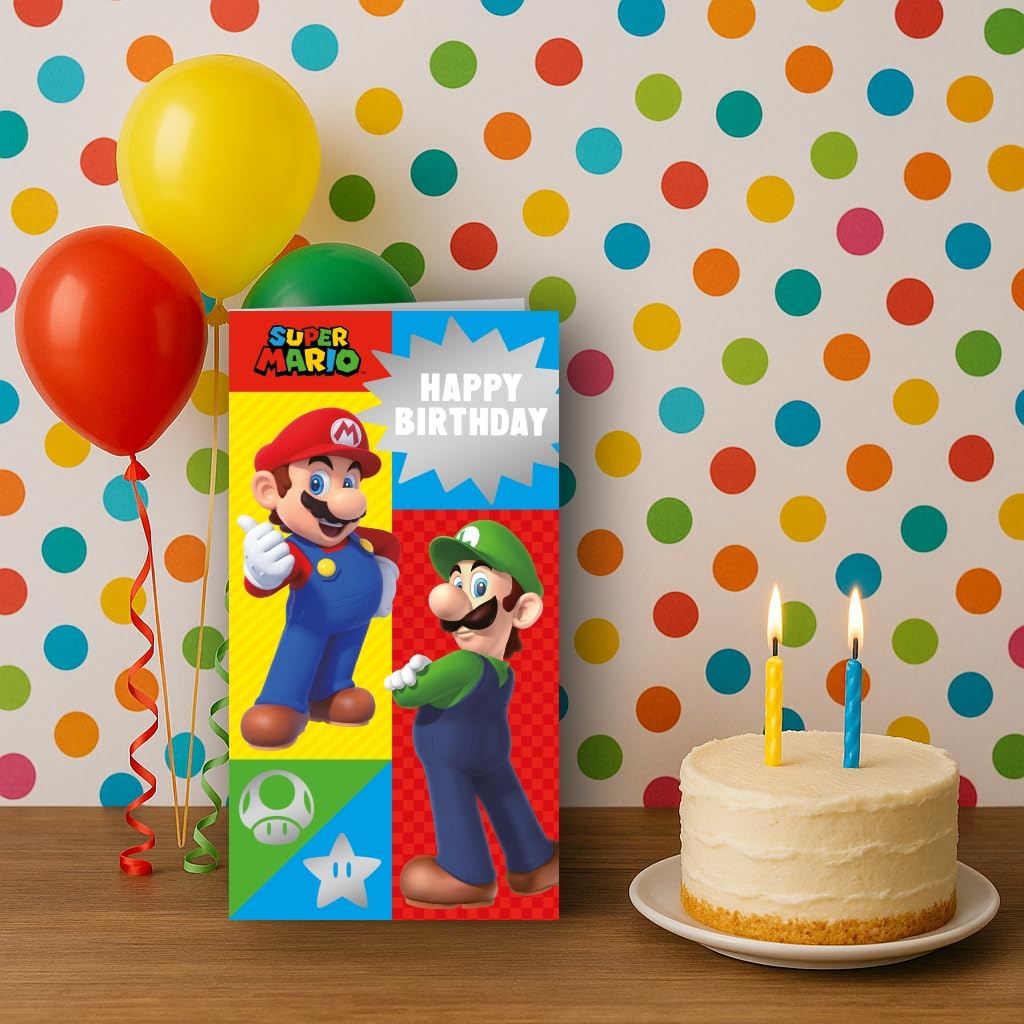 Danilo Promotions LTD Super Mario Birthday Card | Standard Size | Multi-Colour 4