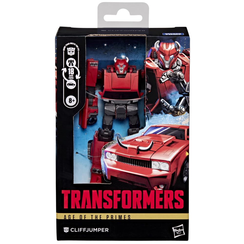 Transformers Age of the Primes Cliffjumper Deluxe Class Action Figure | 12.5-cm Robot Mode | 18 Steps Conversion