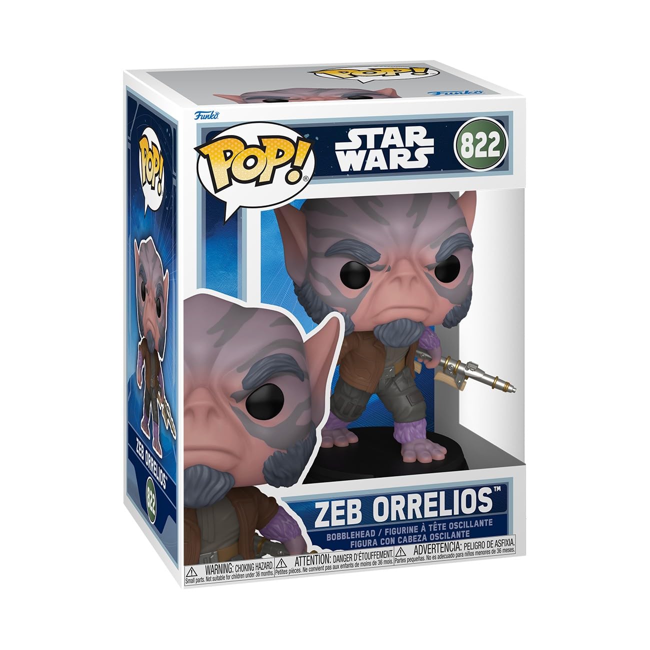Funko POP! Star Wars: The Mandalorian and Grogu - Zeb Orrelios Collectible Figure | Vinyl | 3.75 in