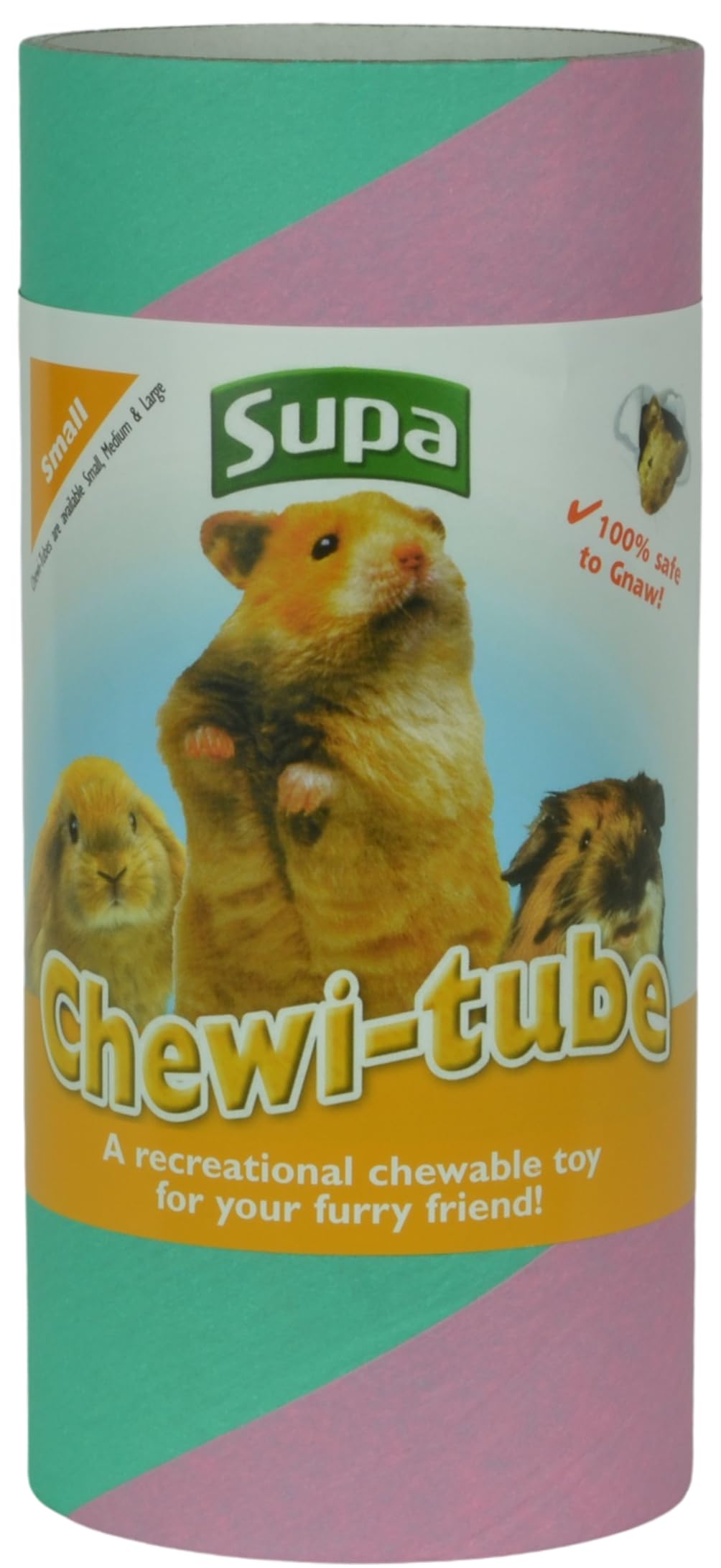 Supa Small Animal Chew-i-Tube - Chewable Tunnel for Exercise & Burrowing | 15cm Length 3