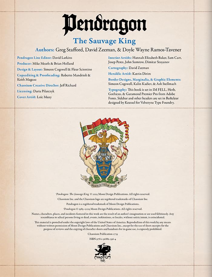 Chaosium Pendragon: The Sauvage King RPG Scenario Book - Hardcover | English 2