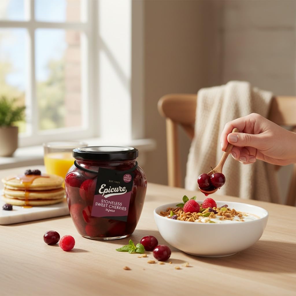 Epicure Premium Sweet Cherries Juice - Naturally Sweetened, Versatile Ingredient | 550 g Jar 6