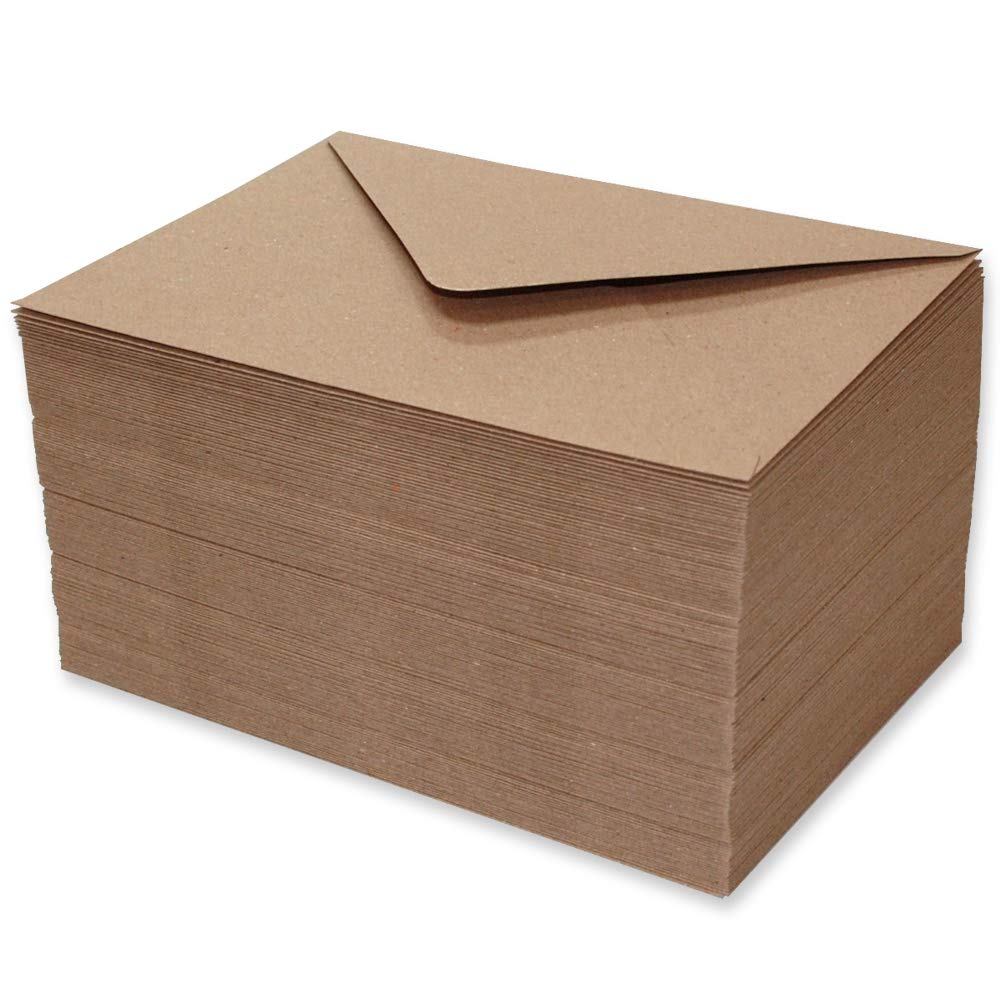 Craft UK Limited 150 C6 Kraft Envelopes - Recycled Paper for Cards & Invitations | Made in the UK